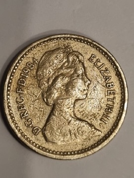 ONE POUND 1984 ELIZABETH II SZKOCKI OSET