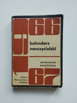 Kalendarz nauczycielski 1966/67 antyk PRL vintage