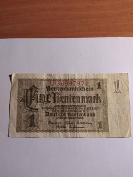 Banknot 1 Rentenmark 1937rok