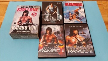 Stallone 4 DVD Rambo I - III, Na Krawędzi Lektor