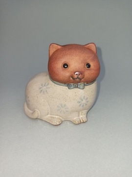 Ceramiczna skarbonka kot kotek vintage figurka
