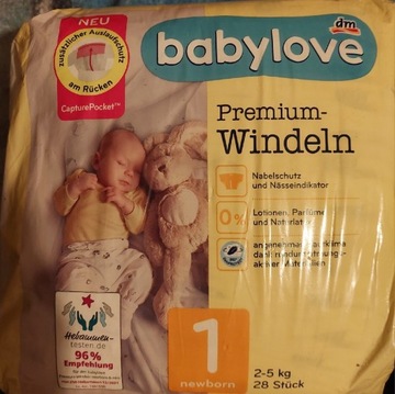 Pampersy "Babylove" 1 newborn