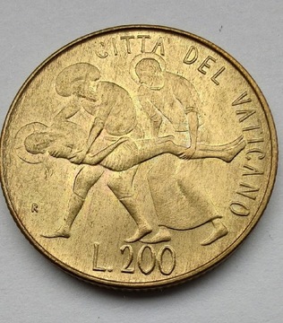 WATYKAN JP II 200 Lira 1981 okołoMENNICZA