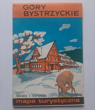 Góry Bystrzyckie mapa turystyczna z 1989 roku
