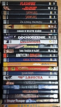 Filmy na DVD różne tytuły.