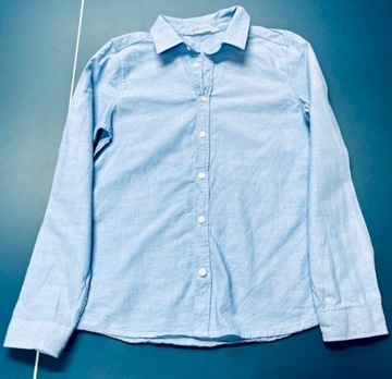 H&M niebieska koszula  roz. 140 st. B. Dobry