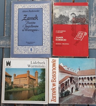 Zamki - Kórnik Lidzbark Baranów Warszawa 4 książki