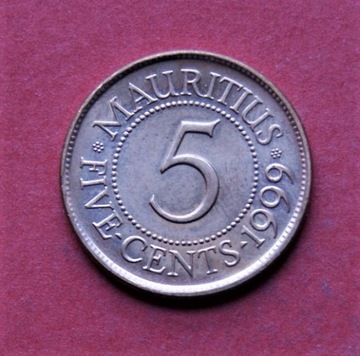 5 centów  1999 r - Mauritius  stan !!