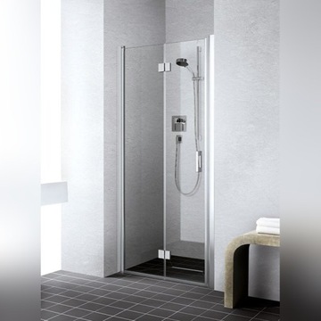 Drzwi prysznicowe KERMI LIGA LI2SL 90cm, składane,