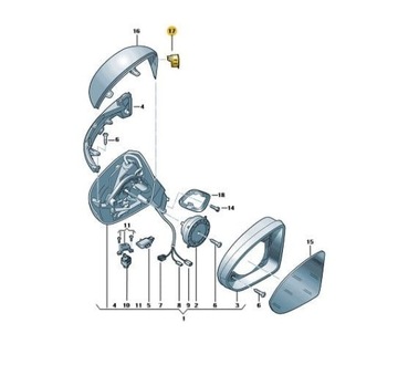 LAMPKA OSTRZ. ASYSTENTA ZMIANY PASA RUCH 81B949146