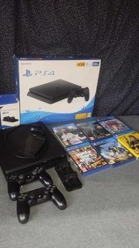 Sprzedam PlayStation 4 + gry , dodatkowy dysk 1tb, ładowarka do padów