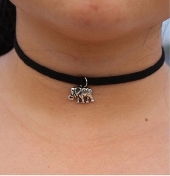 Choker czoker naszyjnik słonik punk style