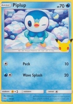 Piplup - karta Pokemon (McDonald's 2021)