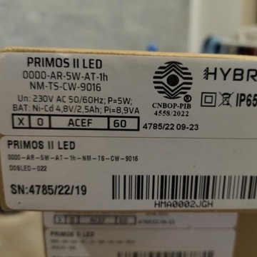PRIMOS II LED 0000-AR-5W-AT-1h NM-TS-CW-9016