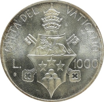 Watykan 1000 lire 1978, Ag KM#142