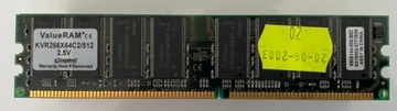 10 x Pamięć RAM Kingston KVR266X64C2/512