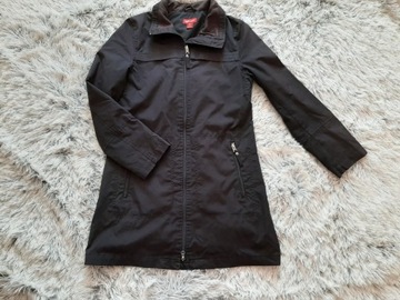 H&M czarny płaszczyk przejściowy xs/34 parka