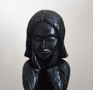 Duża Drewniana figura, rzeźba - postać kobiety