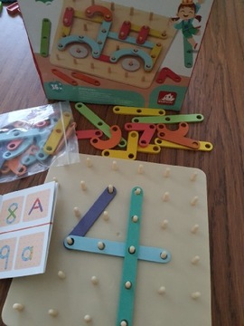 Układanka drewniana kreatywne puzzle Montessori 