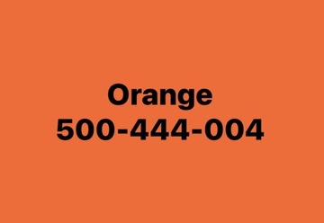 Złoty/Platynowy Numer 500-444-004 Orange prepaid
