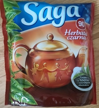 Herbata czarna Saga 12 x 126g (90 torebek)