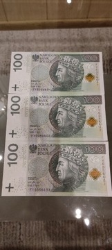 Zestaw banknotów 100zł 