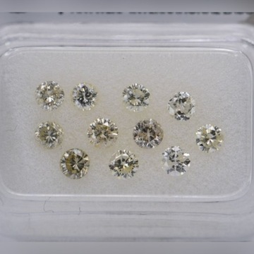 11 Brylantów - 1.23 ct - okrągły - mix colors- I2 