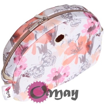 Beżowy organizer OBAG MOON LIGHT motyle OMAY