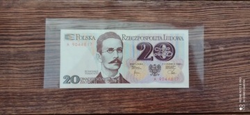 Banknot 20 zł seria A - UNC