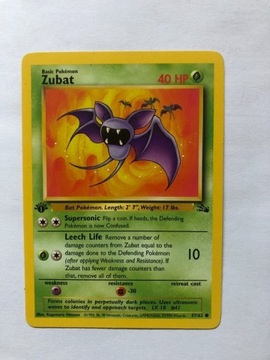 Karta Pokemon fossil Zubat 57/62 1 edition 