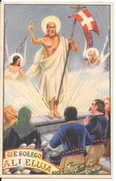 KARTKA WESOŁEGO ALLELUJA WIELKANOC Z 1938 r