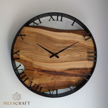 Zegar Ścienny Drewniany Loft/Industrial 40cm