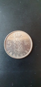 Belgia 5 franków 1970 rok / E