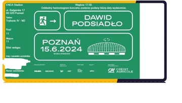 bilet na koncert Dawid Podsiadło Poznań 15.06.24