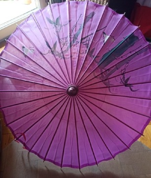 Drewniany parasol zabawka fioletowy, styl japoński