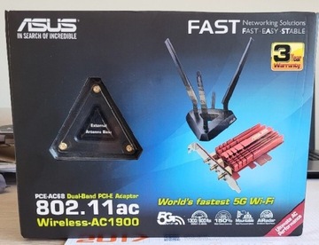 Karta sieciowa wi-fi Asus PCE-AC68 802.11ac