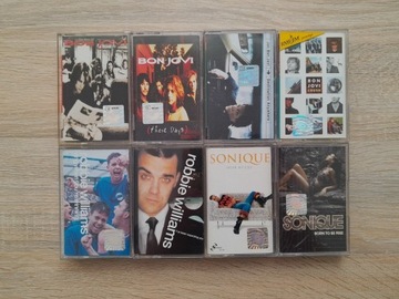 8 KASET ROBBIE WILLIAMS BON JOVI SONIQUE