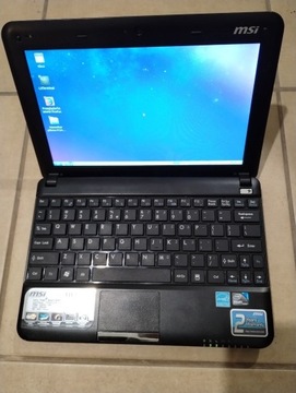 Laptop 10" MSI U135DX 2GB RAM 500GB dysk WiFi Atom