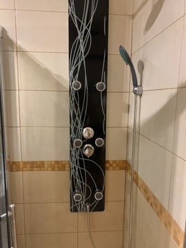 Panel prysznicowy hydromasaż 150cm szkło hartowane