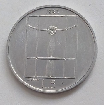 San Marino - 5 lira - 1983r.
