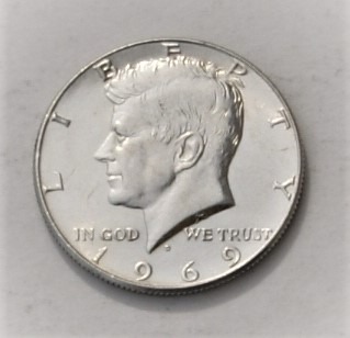 1/2 dolar 1969 D half dollar srebro Stan!!