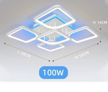 IRALAN żyrandol plafon 4+1/5 RGB LED 100W + Pilot