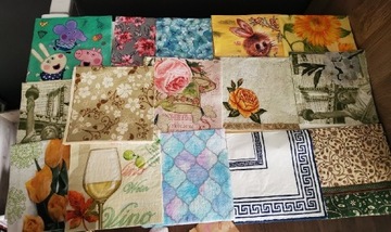 Serwetki 40sztuk zestaw decoupage różne wzory 