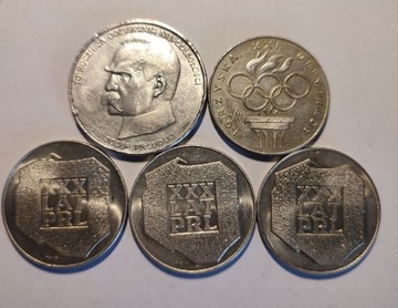 Zestaw srebrnych monet PRL