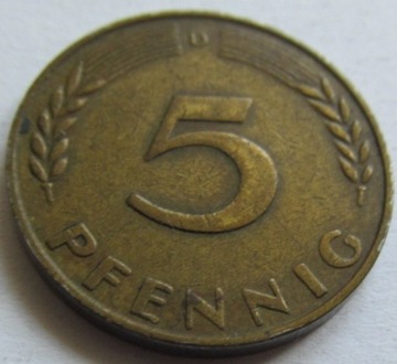 5 pfennig RFN 1950 r.