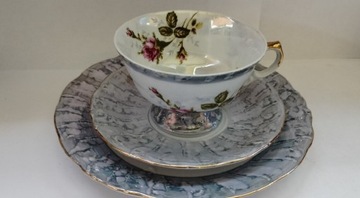 Trio Śniadaniowe dla 1 osoby  Porcelana Wawel 