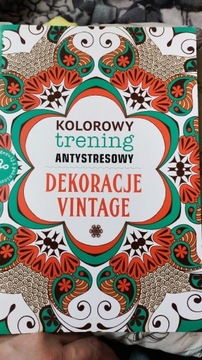 Dekoracje vintage kolorowanka antystresowa 