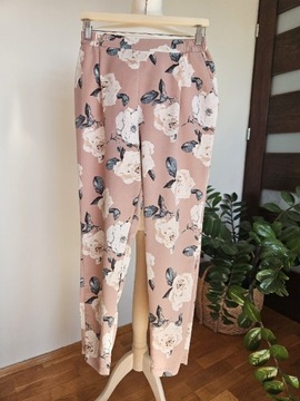 Spodnie w kwiaty Primark rozmiar 38, na lato, róże
