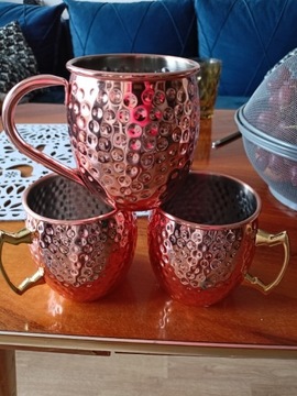 Kubki Miedziane Moscow Mule stan idealny 