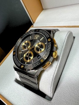 Versace Greca Logo Chrono 43mm (Gunmetal)